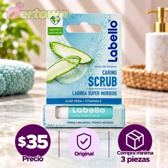 Labello Caring Scrub Aloe Vera + Vitamina E (exfoliante de labios)
